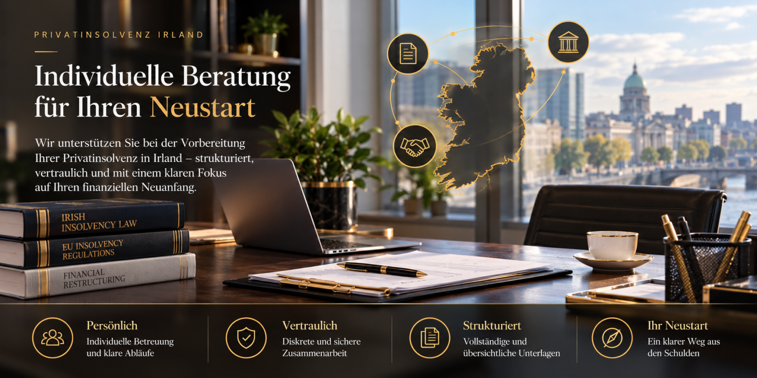 Privatinsolvenz Irland – professionelle Vorbereitung der Insolvenzunterlagen und finanzieller Neuanfang